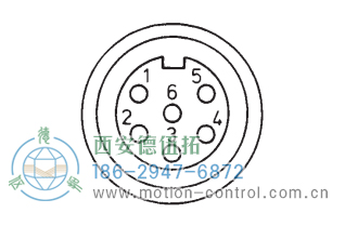 RI36-O實(shí)心軸光電增量通用編碼器外形及安裝尺寸(電氣連接 M16 連接器 Binder，6 腳) - 西安德伍拓自動(dòng)化傳動(dòng)系統(tǒng)有限公司